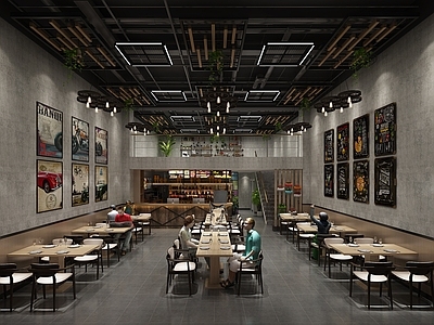 工业风火锅店