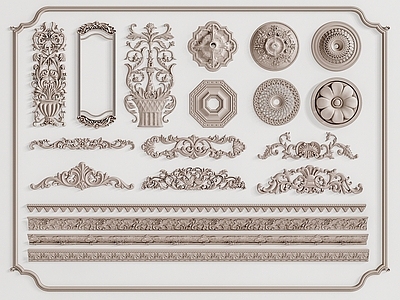 欧式线条雕花 石膏线 角线 线条 雕花