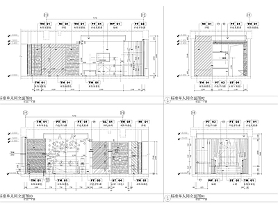 标准单人间 施工图