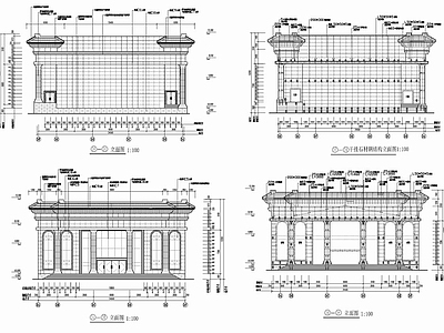 会议中心欧式建筑外立面图