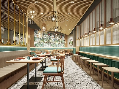 现代茶餐厅 餐椅