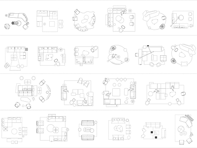 CAD家具图库 施工图 平面图块