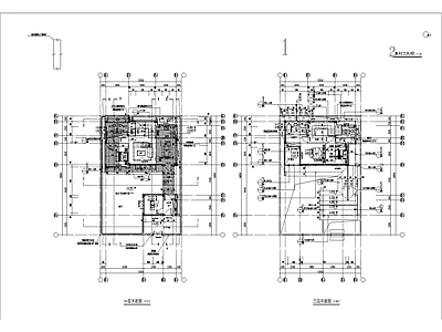 绿城桃李春风新中式别墅合院建筑施工图