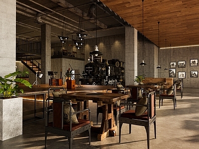 工业风餐厅 火锅店