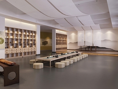 新中式茶馆 茶文化展厅 国学课堂