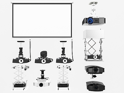 现代投影幕布 投影仪 幕布 投影仪投影幕组合 背景墙投影仪 多媒体展示
