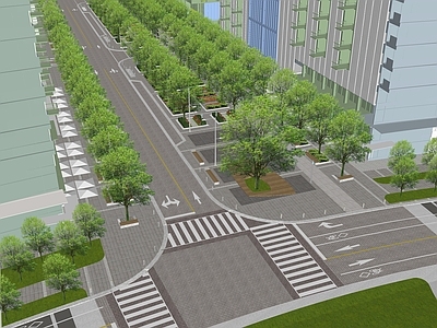 现代道路 沿街