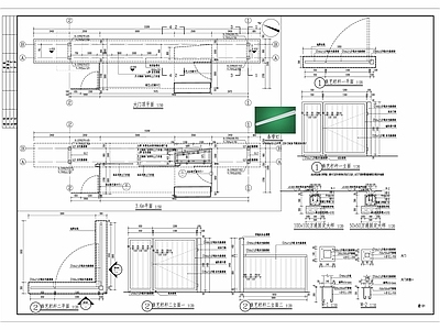 现代大门节点大样施工图