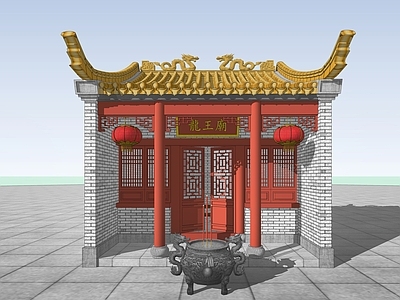 中式寺庙建筑 龙王庙