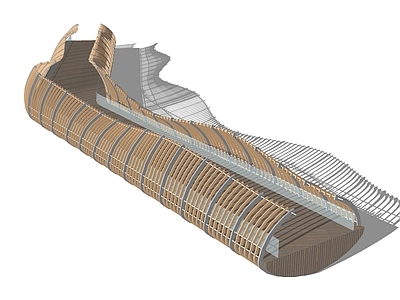 现代景观桥 木材