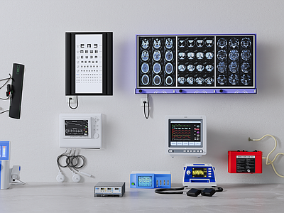 现代医疗器材 视力表 除颤仪 血压仪