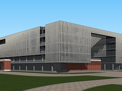 现代图书馆建筑 艺术馆建筑 图书馆外观