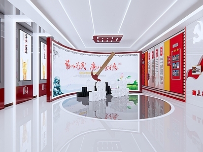 现代党建展厅 文化展厅 展台 展柜 展示墙 企业文化墙 企业展厅 荣誉墙