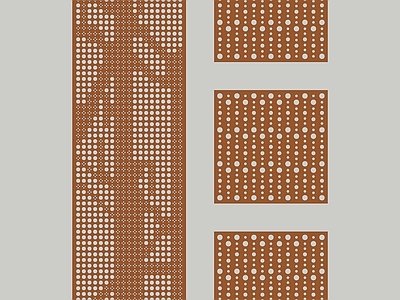 树形冲孔板渐变穿孔板图块 平面图块