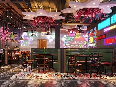 工业风烧烤店