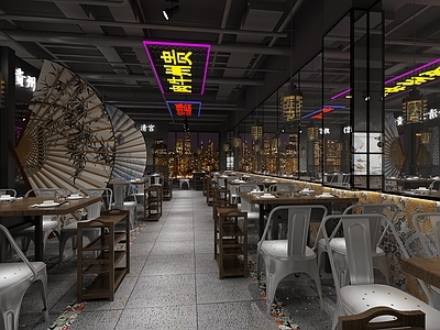 工业风火锅店