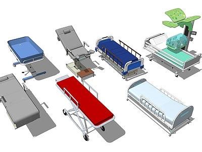 现代病床 护理床 担架 儿童病床 医院病床组合