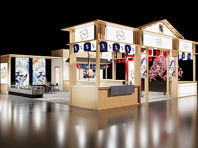 日式商业展厅 展位