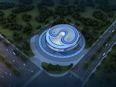 现代体育建筑 体育馆 封闭