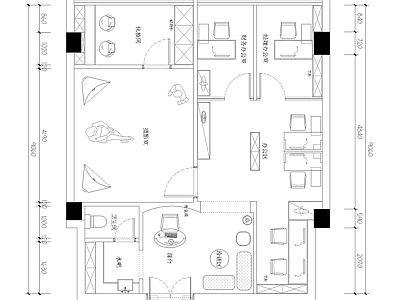 摄影工作室平面图 开放办公室