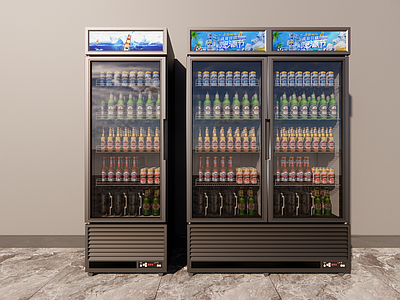 现代冰柜 冰幕柜 酒水展示柜