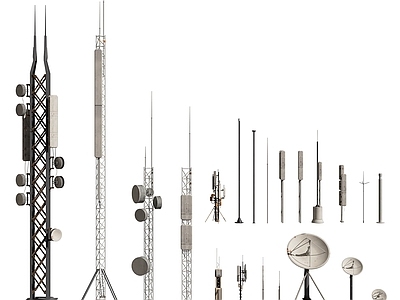 现代雷达 天线 信号塔 信号接收器 工业设备