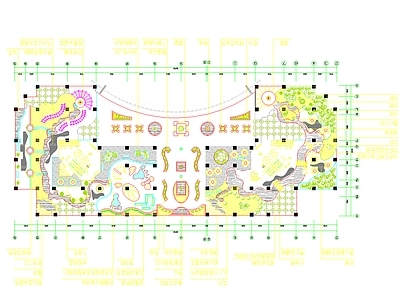现代屋顶花园景观设计平面图