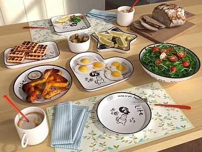 餐具组合 食物
