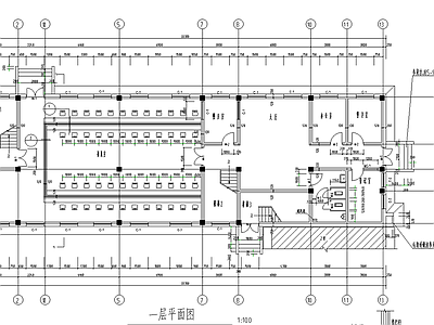 监狱综合办公楼框架结构建筑施工图