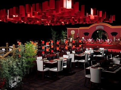 新中式婚礼场景 舞台舞美 宴会酒店 庆典活动