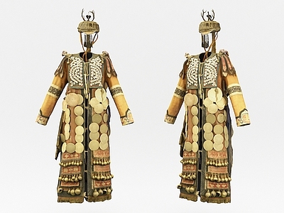古典衣服 服装 衣裙 帽子 刨木花神帽 神裙 神衣 高级萨满神帽 民族服装