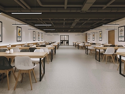 现代员工餐厅 老板包间
