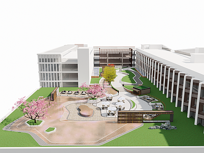 现代办公景观 医院屋顶花园 康复者中心屋顶花园 休闲广场