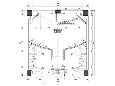 剧院工装平面施工图 公共空间