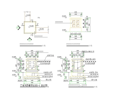 景观雕塑节点 施工图 景观小品