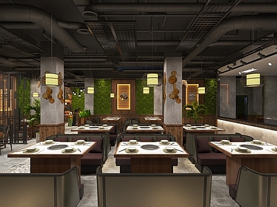工业风火锅店