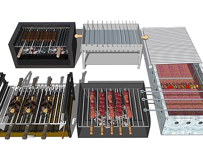 现代烧烤架 炭火架