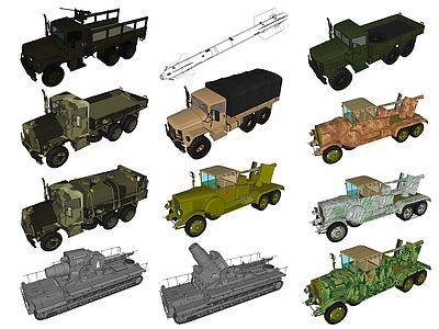 现代军事器材 军用武器设备 卡车 卡车炮 重型臼炮 空空导弹