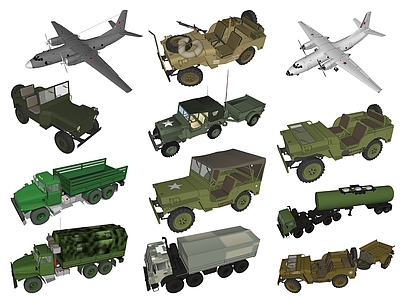 现代军事器材 军用武器设备 越野车 运输车 运输机