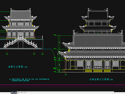 CAD古建筑图施工图