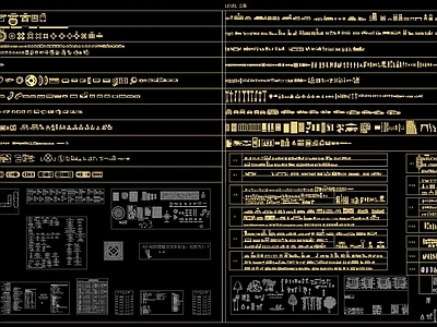 现代室内平立面图块 CAD图块 平面图块