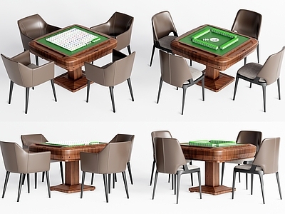 现代棋牌桌椅组合 麻将机