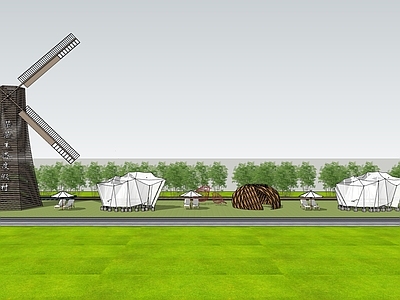 现代奢野山地度假帐篷