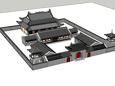 中式寺庙建筑