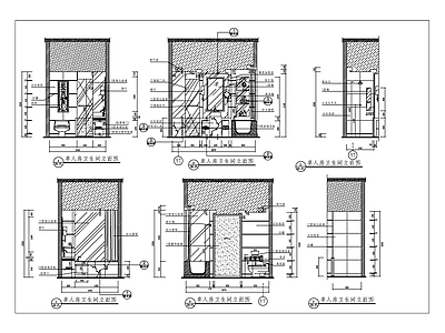 标准房卫生间立面详图施工图