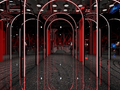 现代酒吧过道