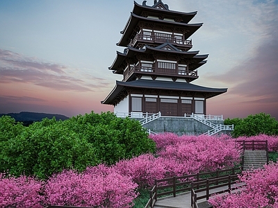 中式寺庙藏经阁