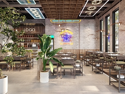 工业风火锅店
