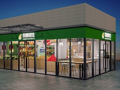 工业风水果店