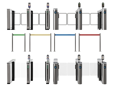 现代门禁机 闸门 闸机 人脸识别机 自动门 感应门